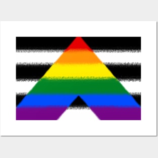 Straight Ally flag Posters and Art